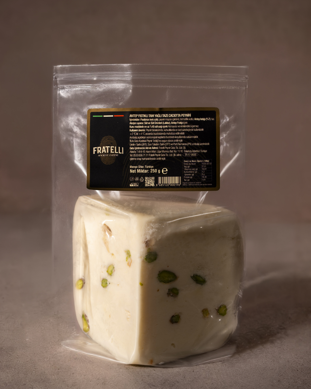 Antep Fıstıklı Caciotta 250g